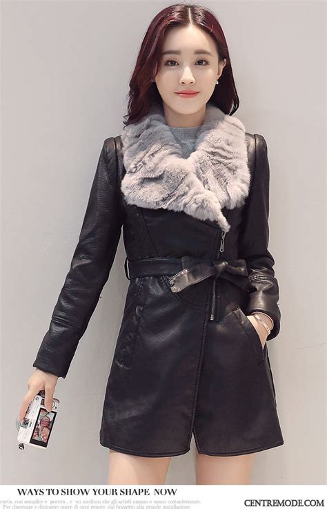 Veste Cuir Blanc Femme, Blouson Cuir Luxe Femme Papayawhip ...