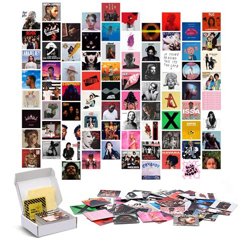 Buy Afrioz 80pc 4x4 Aesthetic Album Cover S For Wall Decor With Glue