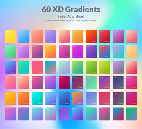 √ Gradient Color Codes