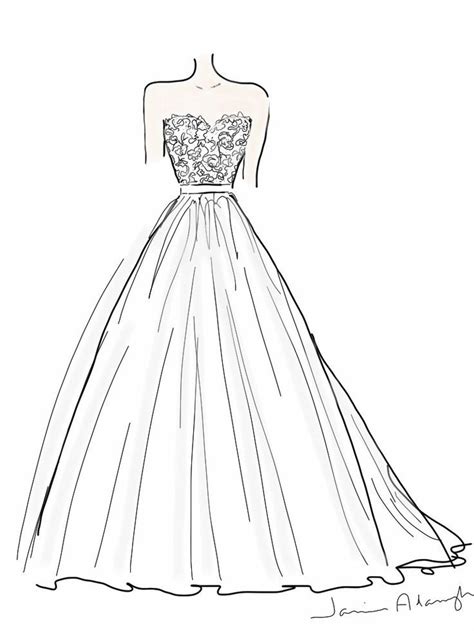 Design To Draw Draw Pattern French Lace And Tulle Wedding Dress By Janine Adamyk Bridal
