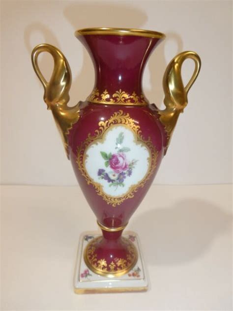 Vintage Kaiser Comtesse Porcelain West Germany Rose Floral Vase Urn 9