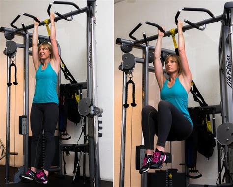 Hanging Knees To Chest 100 Rep Core Workout Popsugar Fitness Photo 4