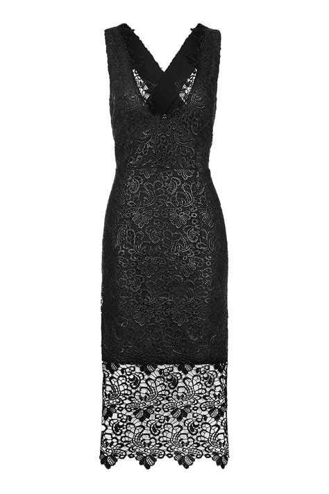 Foil Plunge Lace Midi Dress Topshop 150 Top Shop Dress Lace Midi Dress Pretty Dresses