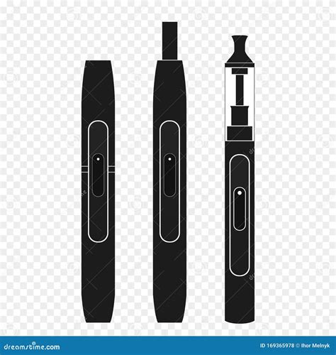 Vape Icons Set Outline Style Vector Illustration CartoonDealer