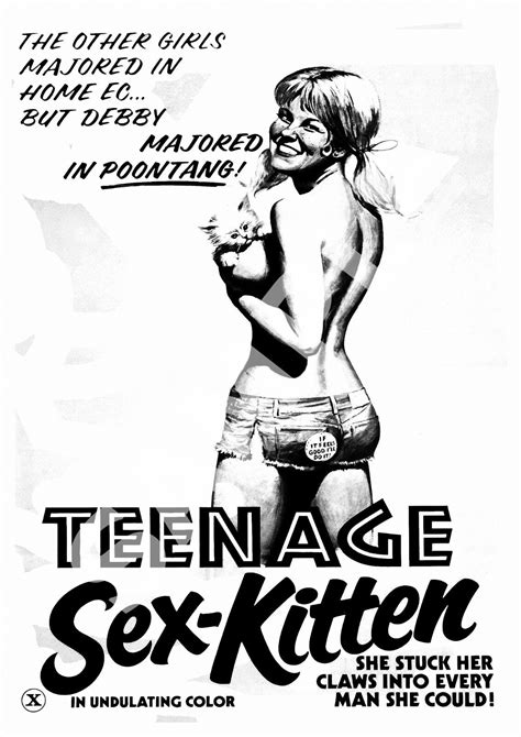 Teenage Sex Kitten Vintage Adult Movie Advertising Poster Reproduction Ebay