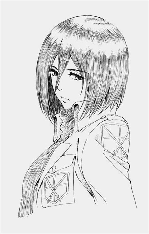 Mikasa Ackerman Attack On Titan Art Anime Sketch Sketches