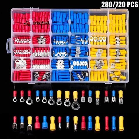 720280pcs Assorted Crimp Terminals Set Insulated Electrical Wiring