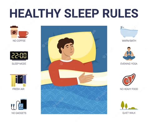 premium vector sleep rules night stages infographic sleep male characters good bad time vector