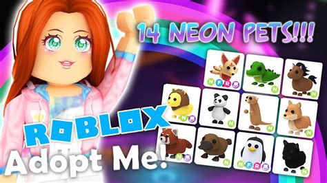 Making 14 Brand New Neon Pets In Roblox Adopt Me Youtube