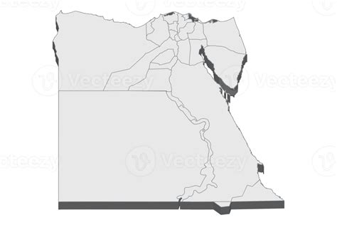 3d Map Illustration Of Egypt 12031250 Png