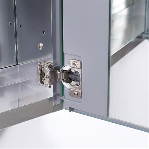 Ashen gray utility storage cabinet: 40'' Wide x 36'' Tall Anodized Aluminum Bathroom Medicine ...