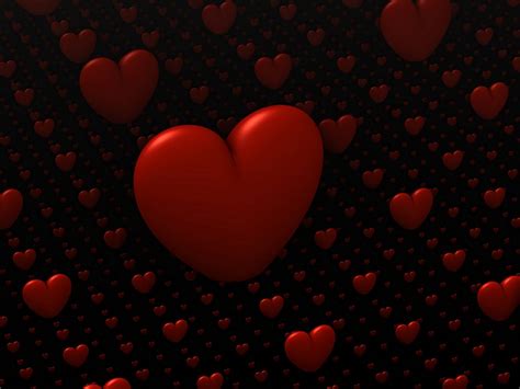 Download Wallpaper 1600x1200 Hearts Love 3d Red Standard 43 Hd