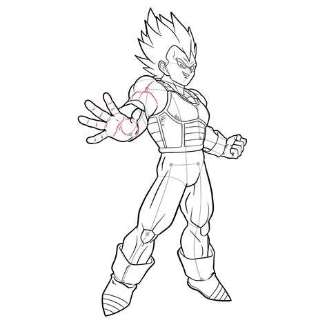 Learn How To Draw Vegeta In Super Saiyan With Sketchok