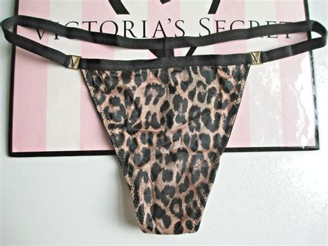 Victoria S Secret Very Sexy Black Leopard V String Thong Panty S M L Xl