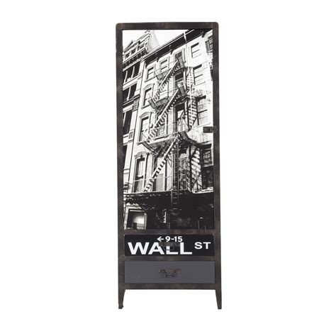 Wir können maßgefertigt passende elemente liefern. Kleiderschrank aus Holz in Metalloptik, B 65 cm, schwarz Wall Street | Maisons du Monde