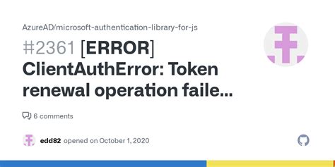 Error Clientautherror Token Renewal Operation Failed Due To Timeout Issue Azuread