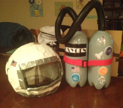 Handmade Paper Mâché Astronaut Helmet With Oxygen Tank Fiesta