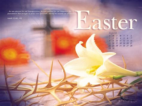 Free Download April 2012 Easter Desktop Calendar Free Monthly Calendars