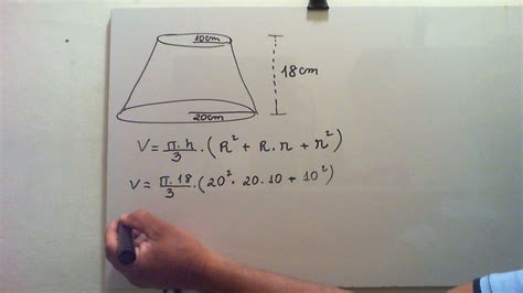 Volume De Um Tronco De Cone Youtube