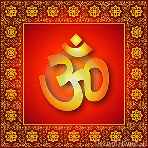 It signifies the essence of the ultimate reality, consciousness or atman. Decorative Spiritual Om Sign Stock Photography - Image ...