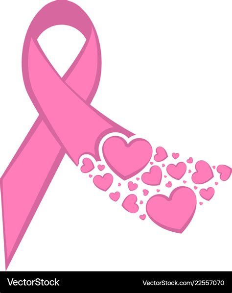Pink Ribbon Breast Cancer Awareness Symbol Vector Image