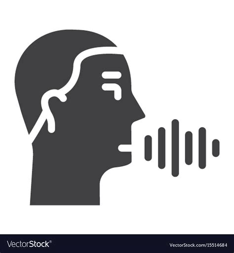 Speech Recognition Solid Icon Voice Control Vector Image