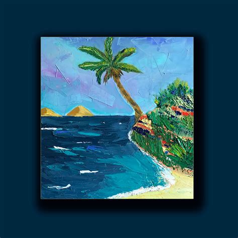 Hawaii Painting Original Wall Art Abstract Seascape Oil On Etsy