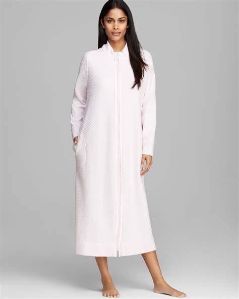 Carole Hochman Ch Essentials Long Zip Robe In White Lyst