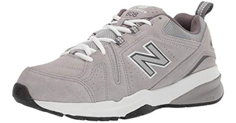 New Balance 608 V5 Casual Comfort Cross Trainer In Grey Suede Blue