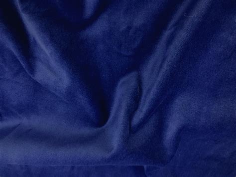 100 Cotton Medlight Weight Velvet Royal Blue Sy Fabrics