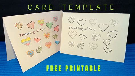 Printable Thinking Of You Card Template Printable Templates Free