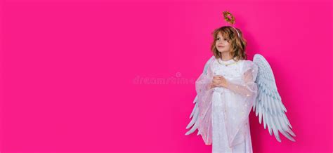 Cute Angel Child With Prayer Hands Hope And Pray Concept Studio