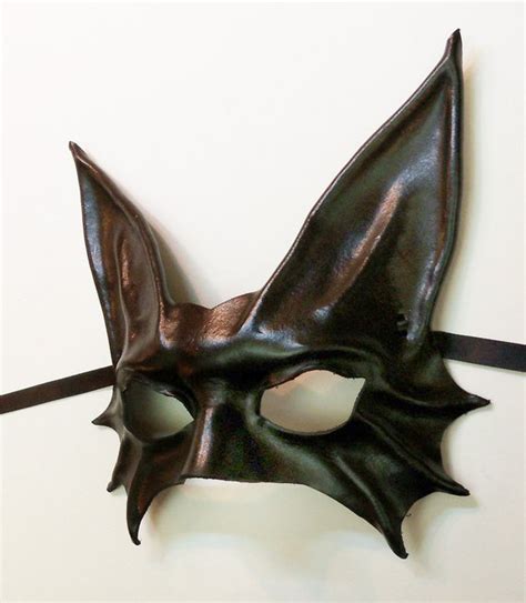 Black Cat Leather Mask Costume Very Lightweight Easy To Wear Entirely