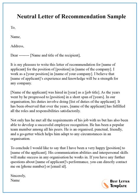 We did not find results for: Short Recommendation Letter Sample For Your Needs | Letter ...