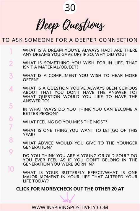 30 deep questions to ask someone for a deeper connection deep questions to ask deep questions