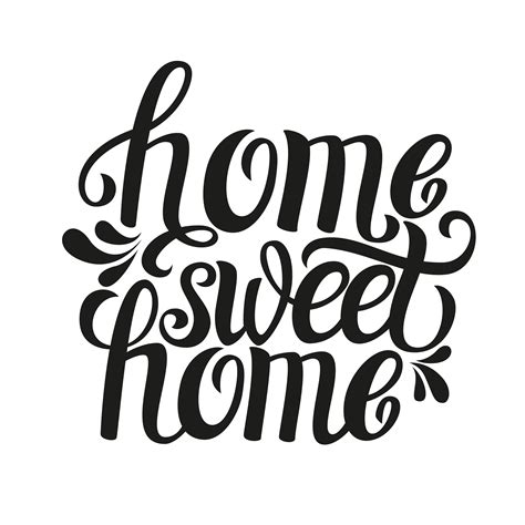 Home Sweet Home Typography Custom Wallpaper