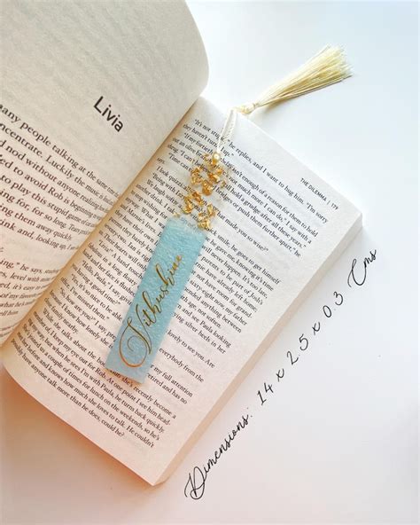 Personalized Resin Bookmark Etsy