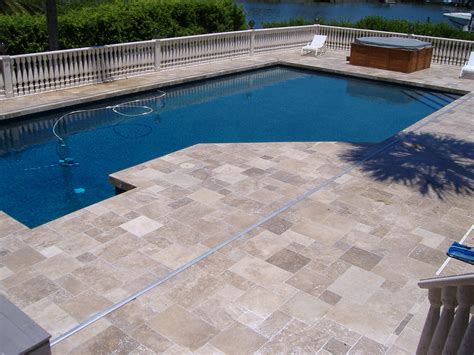 Noce Pool Coping Travertine Pavers Houston