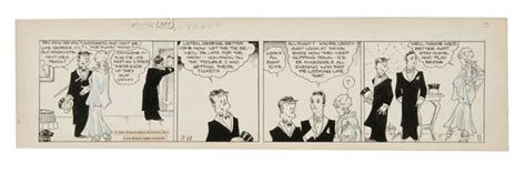 Hakes Blondie Daily Strip Original Art
