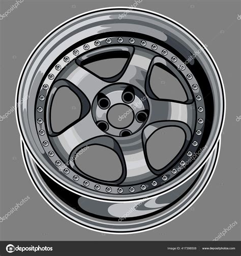 Car Wheel Illustration Conceptual Design Stock Vector Image By