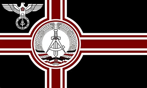 flag of the volks reich kx roter morgen fanart flags r kaiserredux
