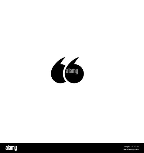 Black Quote Marks Isolated On White Flat Reading Icon Vector