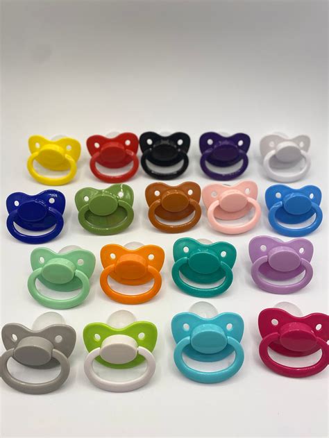 Bulk Abdl Pacifiers Count Pick Your Own Colors Etsy