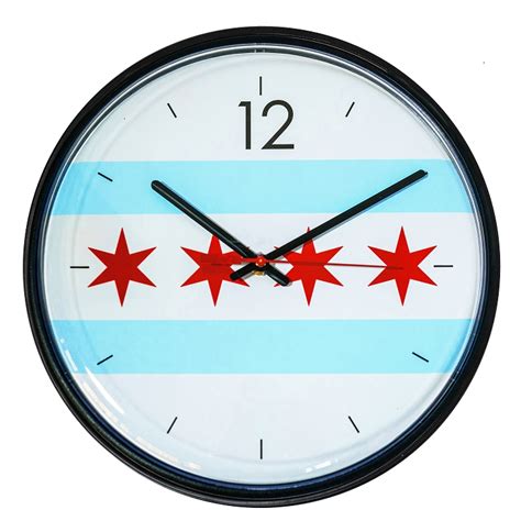 Chicago Lighthouse City Flag Chicago 1275 Inch Decorative Wall Clock