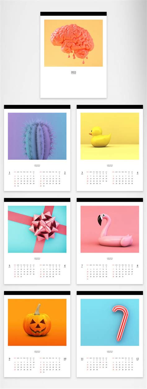Fun And Simple 2022 Calendar Template For Adobe Indesign