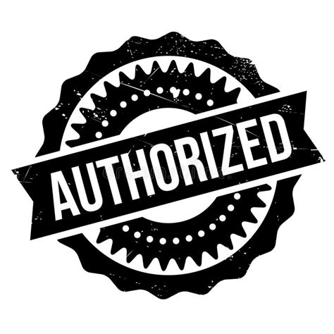 Authorized Stamp On White Stock Vector Illustration Of Label 142259563