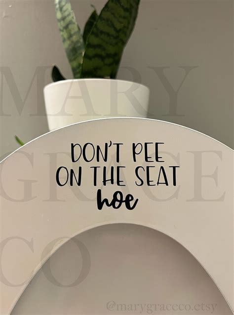 Dont Pee On The Seat Decal Funny Boys Restroom Decor Etsy