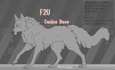 F2U | Wolf-Canine Base | #2 by TheJokingJester on DeviantArt (с