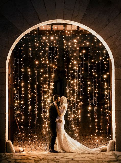 Twinkle lights for weddings were huge in 2019! So much magic! Night