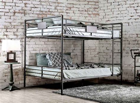 Throwback Look Chic Industrial Piping Style Metal Bunk Beds Justbunkbeds